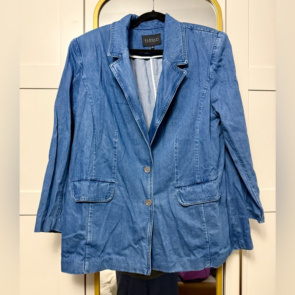 Eloquii denim blazer